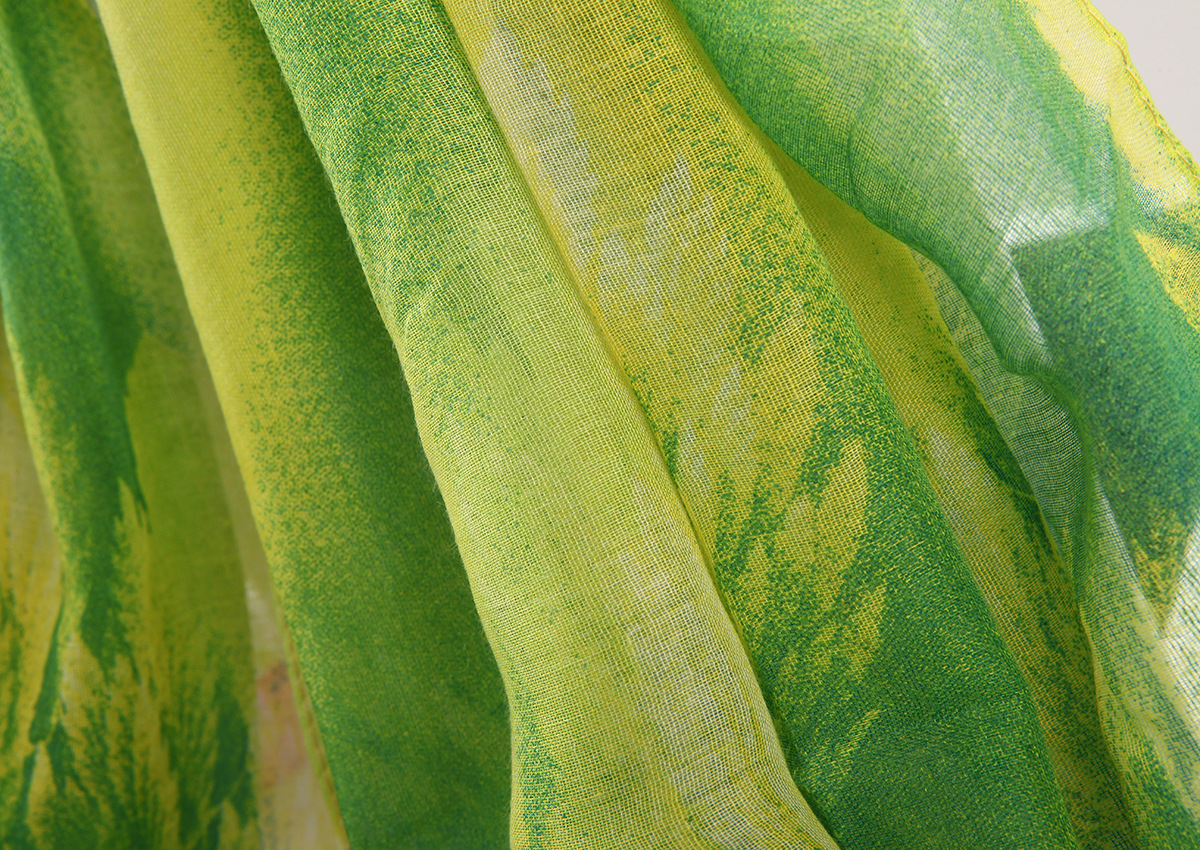 热销新款 树叶丝巾披肩 防晒沙滩巾 经编田园巴厘纱 围巾批发