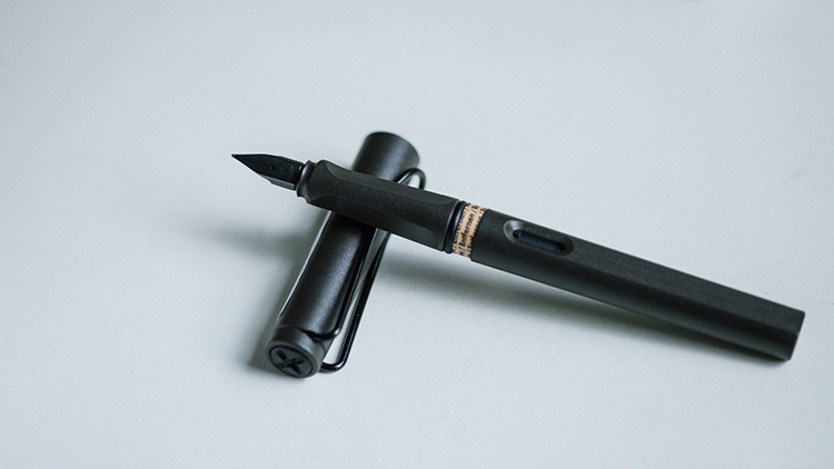 vintage复古磨砂黑钢笔墨水笔复古文艺墨水钢笔