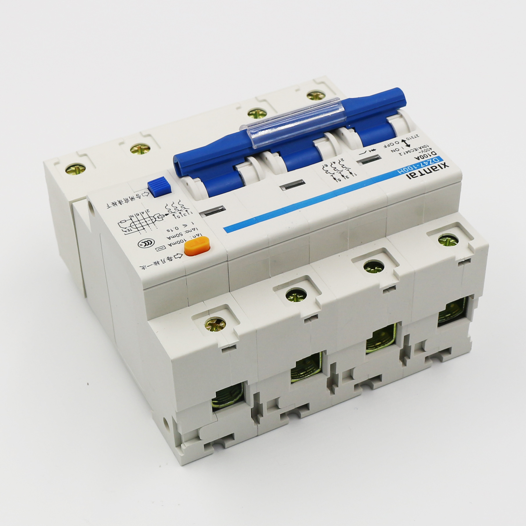 dz47le-100h/4p100a低压漏电断路器 ncle/3p n漏电开关 保护器