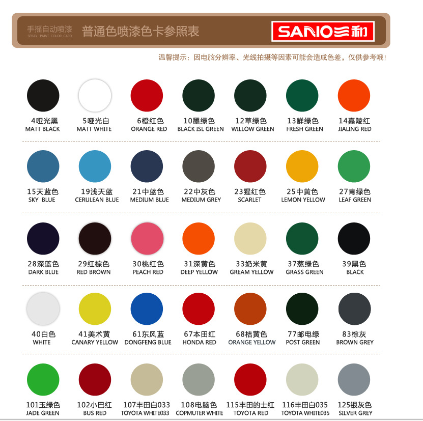 厂家批发正品三和自喷漆 汽车补漆自喷漆 -木工油漆