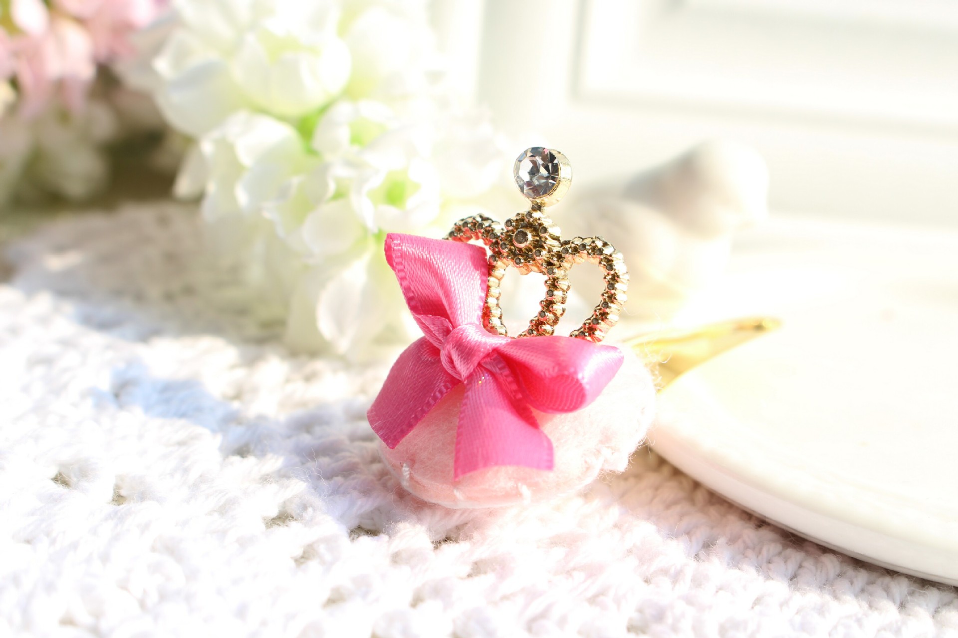 儿童韩头饰发饰品头花卡子 不织布花朵草莓樱桃发夹子 单个