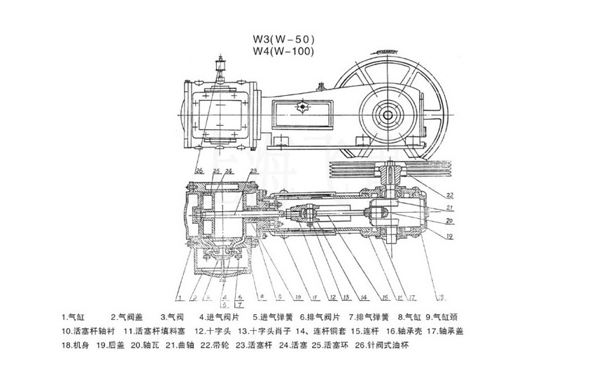 现货w往复式真空泵无油往复真空泵立式卧式活塞式真空泵