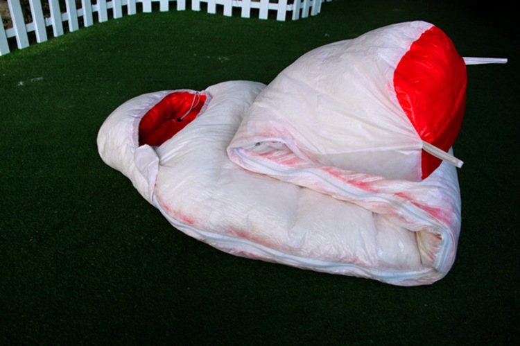 厂家供应透明羽绒野营睡袋户外用品批发信封木乃伊妈咪羽绒睡袋