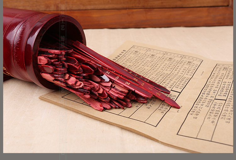 开光刻字求签筒抽签筒算命佛教100签送观音灵签详解fq03.