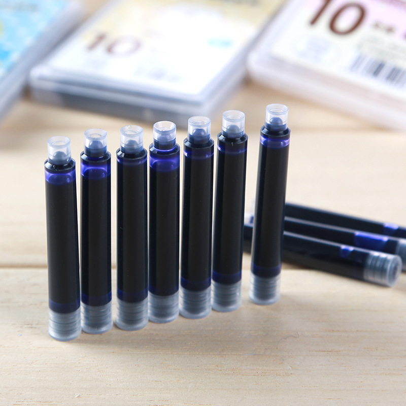 传人40支盒装墨囊206 大容量学生钢笔墨水替换墨囊纯蓝色可擦墨囊