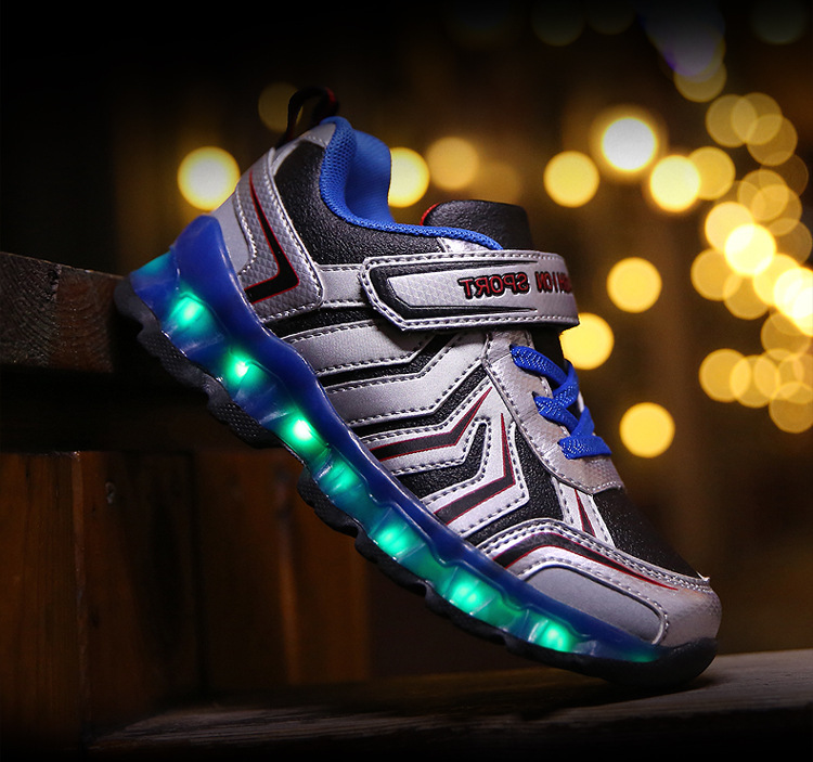 七彩夜光鞋灯鞋低帮韩版led发光鞋板鞋休