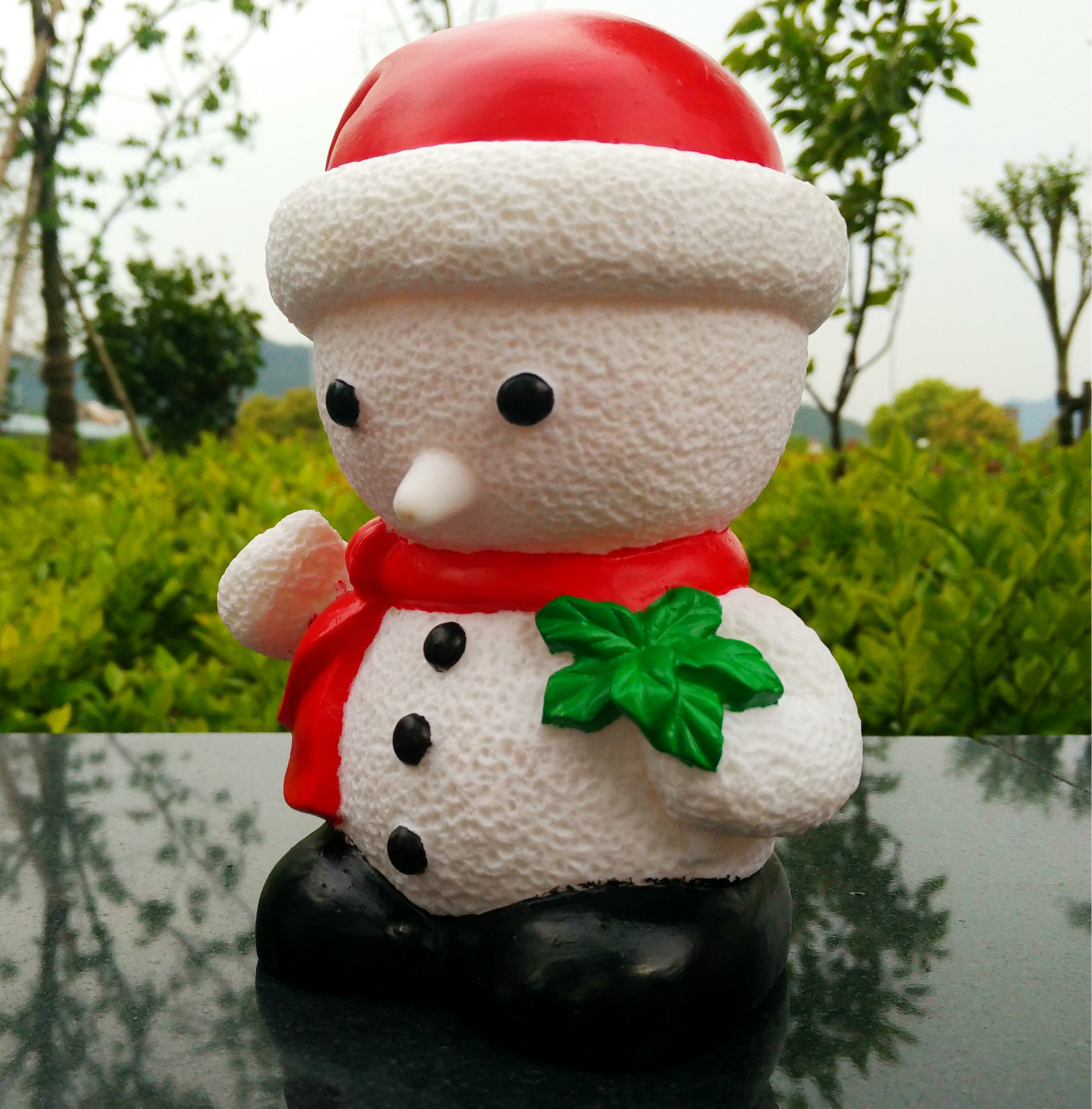 圣诞雪人儿童玩涂鸦水彩画 摔不坏非石膏娃娃白胚模具彩绘储钱罐