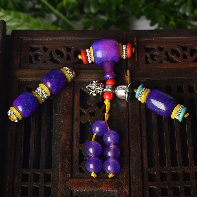 供应diy佛珠手链项链必备饰品配件 舒俱徕石藏银多宝三通佛塔批发