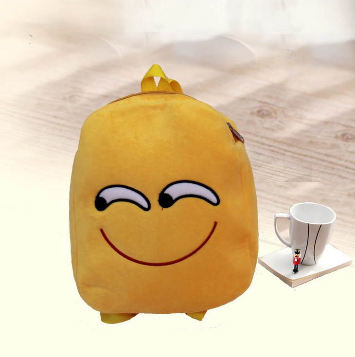 qq表情emoji搞怪儿童背包男女可爱时尚幼儿园学生双肩