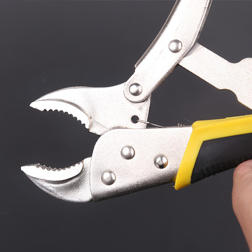 临沂五金城 飞越工具批发套皮10寸夹持钳子圆嘴平口咀平头 大力钳