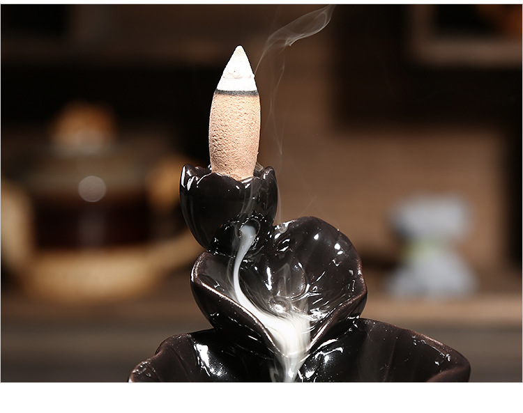 纯天然檀木倒流香粒70颗装大号加长高山流水乌沉熏香塔形锥香.