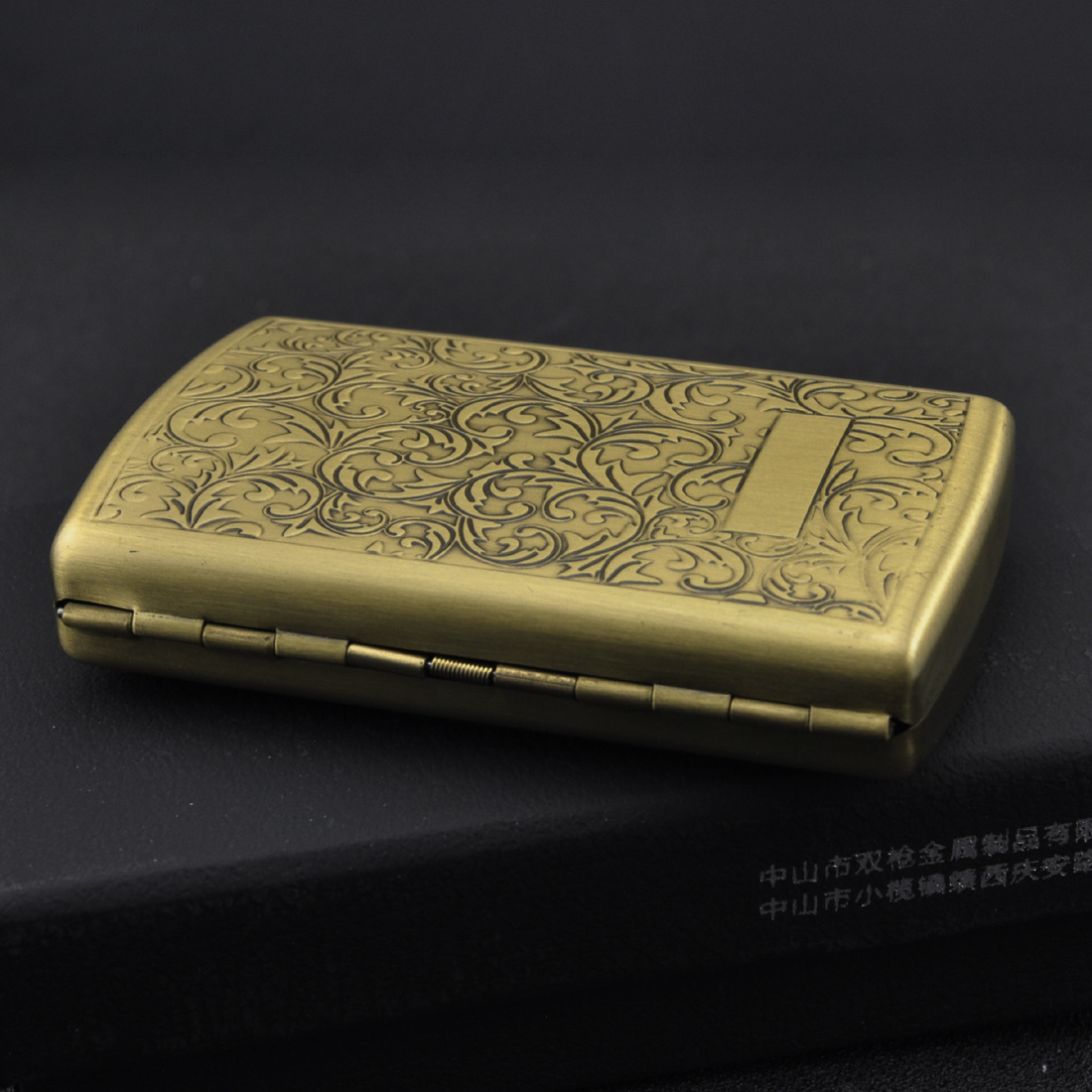 双枪纯铜烟盒12支装复古唐草花超薄个性男士香菸盒正品
