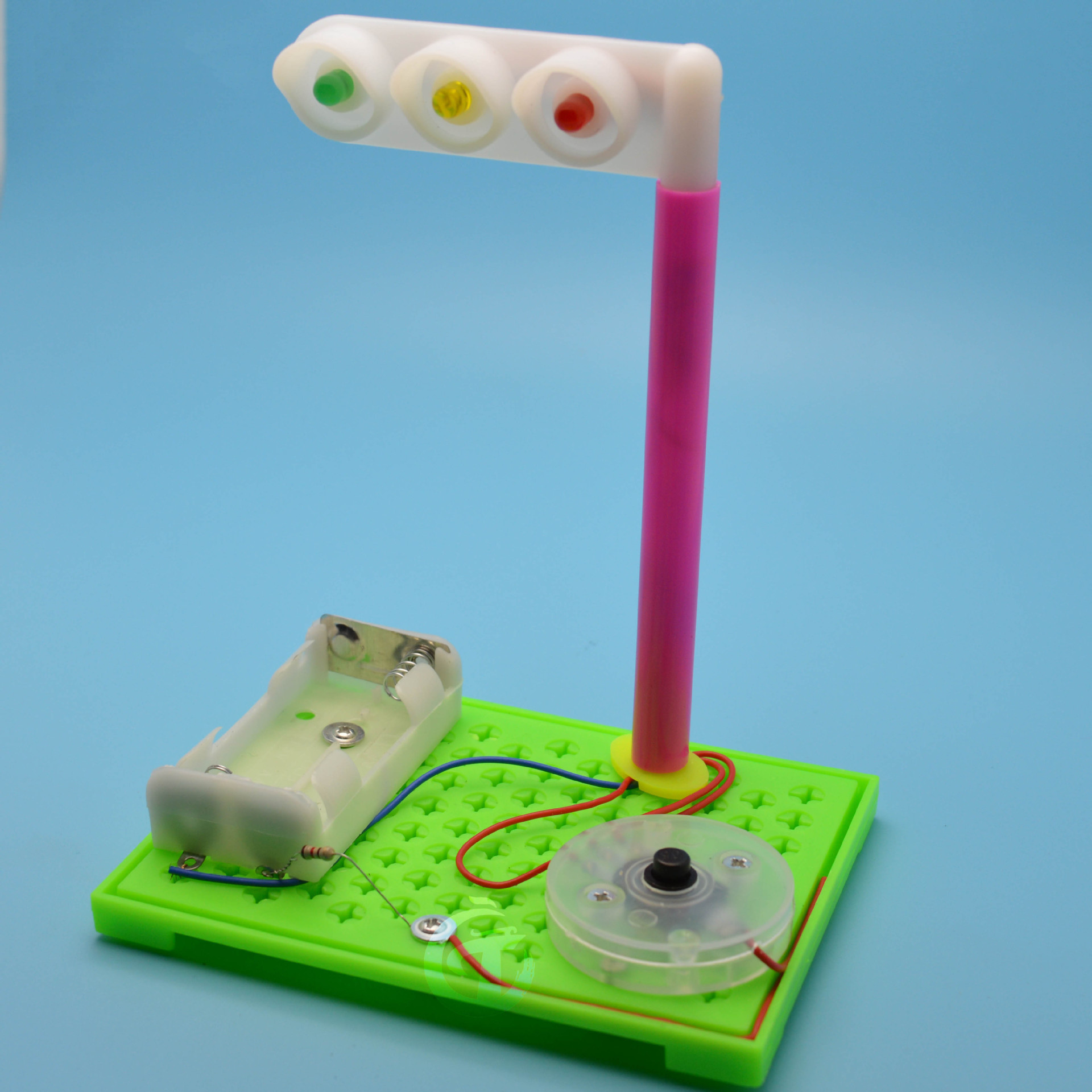 红绿灯 自制交通信号 科技小制作diy 科学实验玩具 交通信号灯