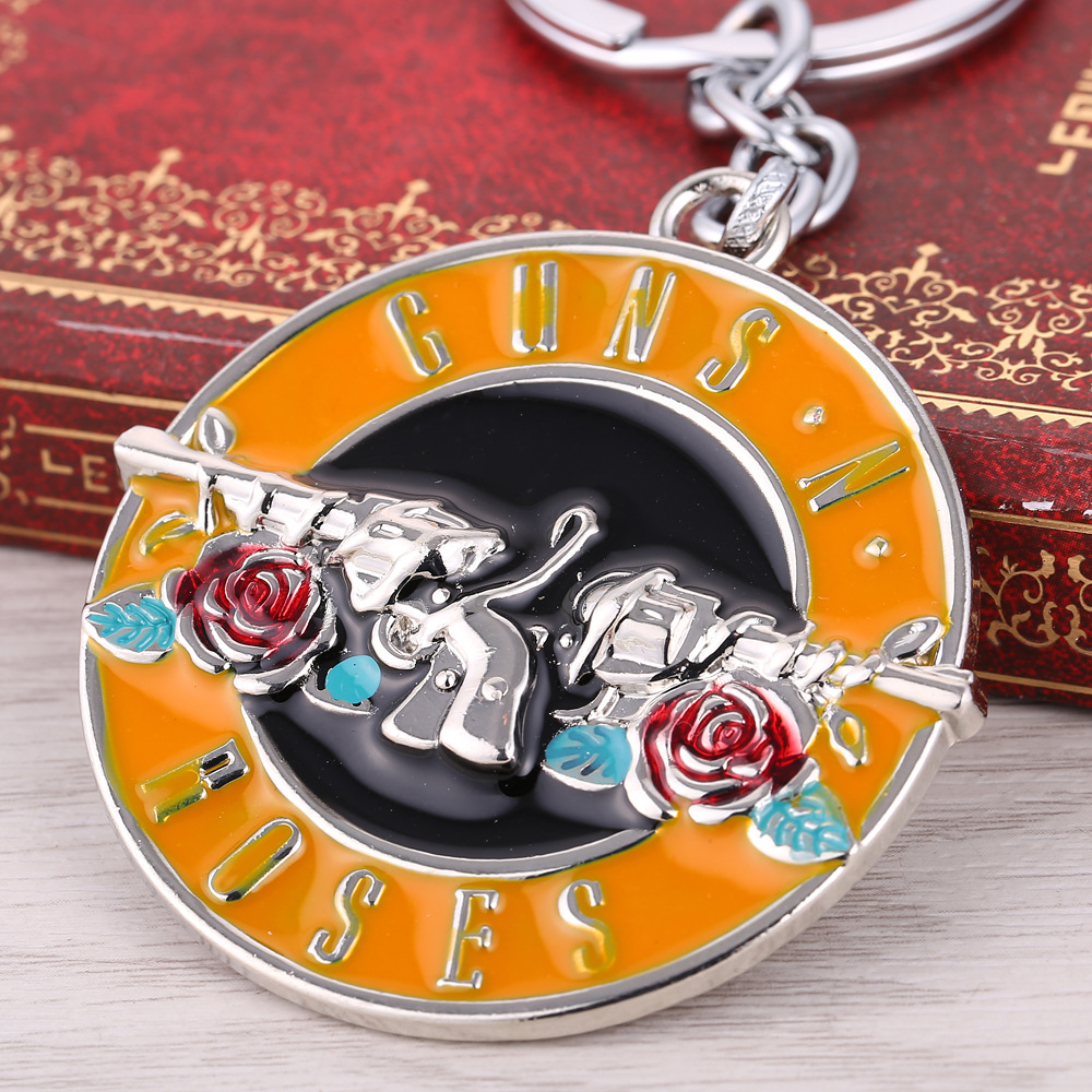 粉丝礼品 摇滚 枪炮与玫瑰乐队 guns n roses gnr 钥匙扣挂饰