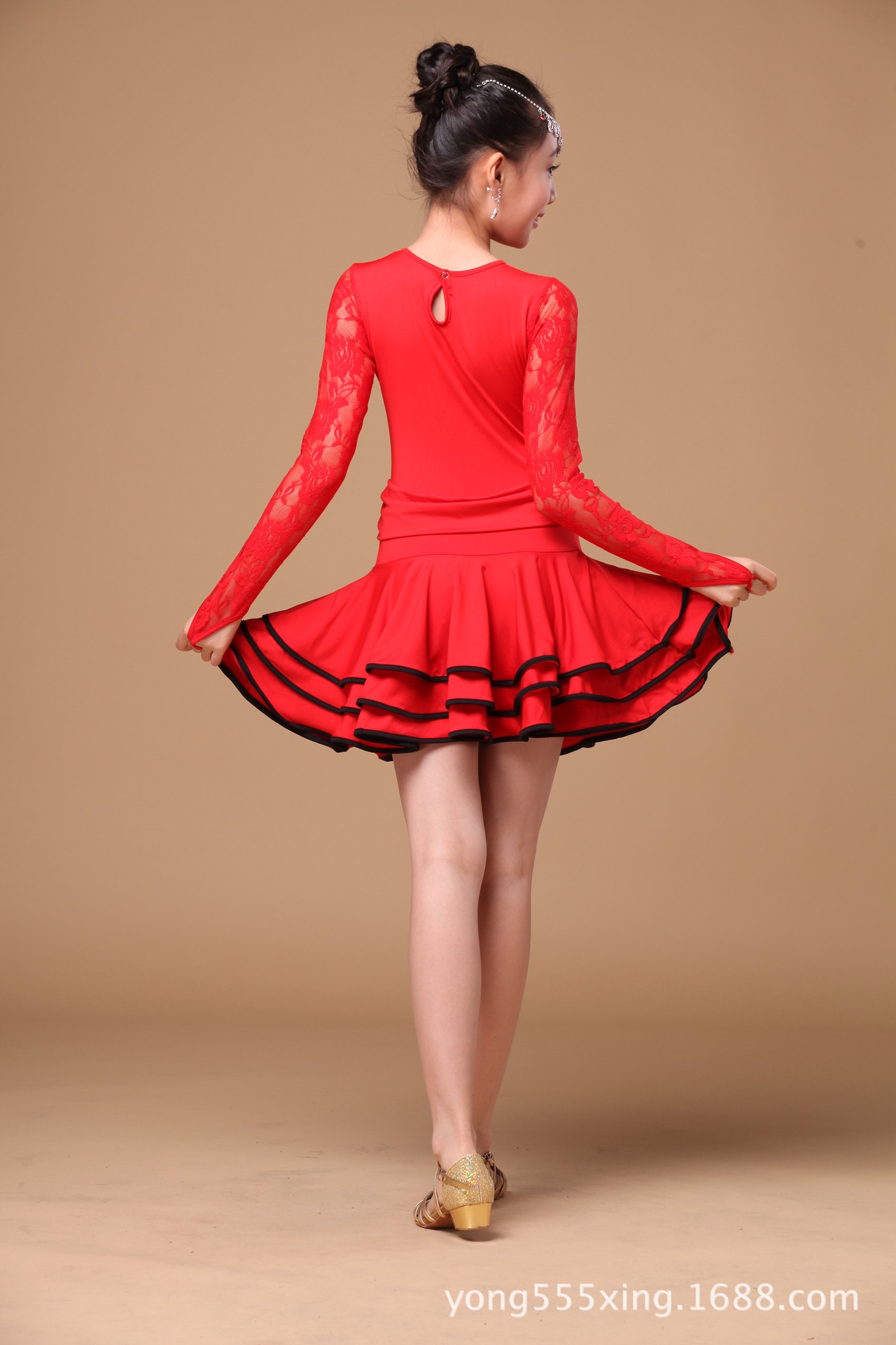 2019拉丁舞服装儿童拉丁舞服女拉丁舞裙少儿女童拉丁服装