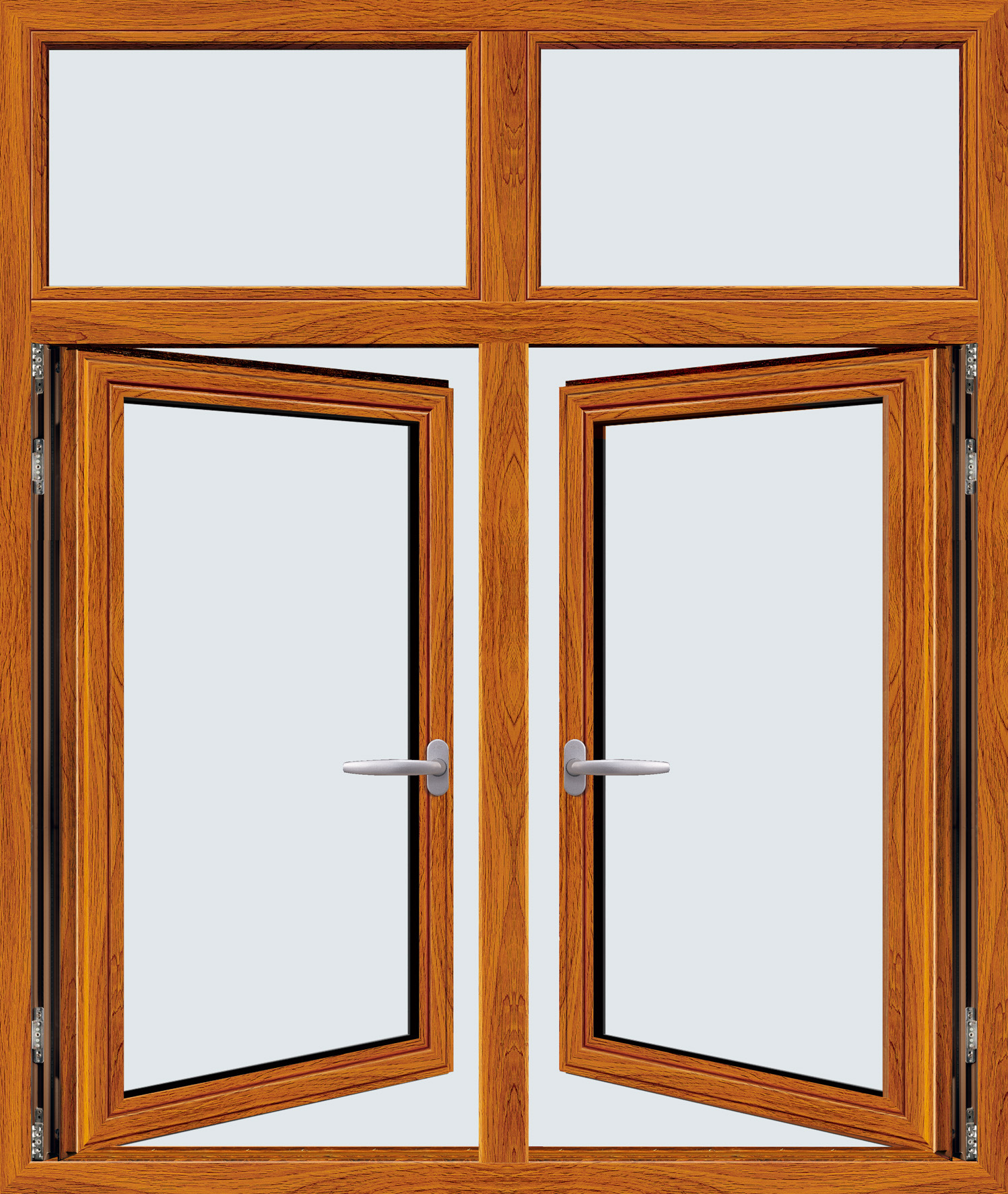 隔热断桥铝合金门窗中空玻璃门窗木纹铝合金窗