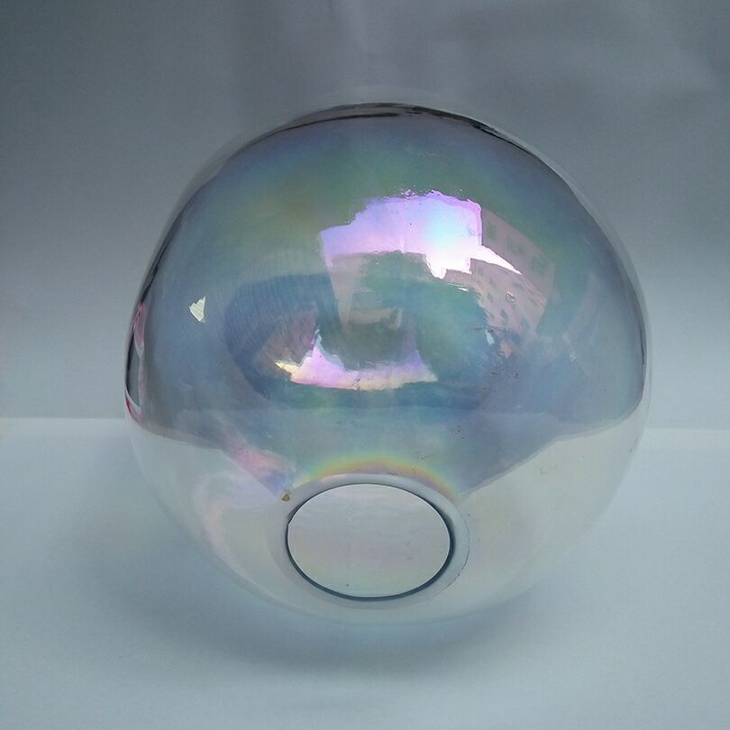 定制人工口吹小中大号空心玻璃球烤漆喷砂酸洗烤花纸后深加工