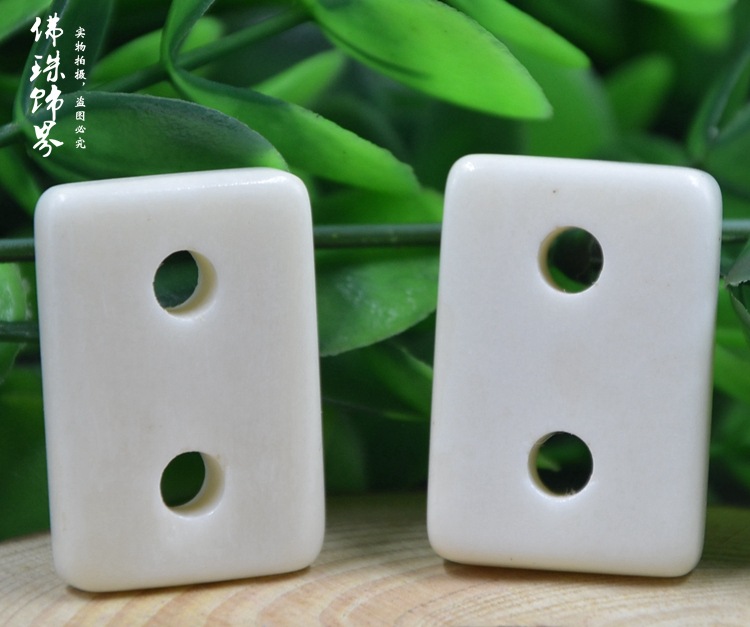 天然牛骨牌子 雕刻复古二饼 佛珠手串配饰背云 diy饰品配件