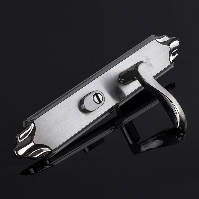 厂家批发304不锈钢执手锁 室内木门防盗锁 门窗五金全自动智能锁