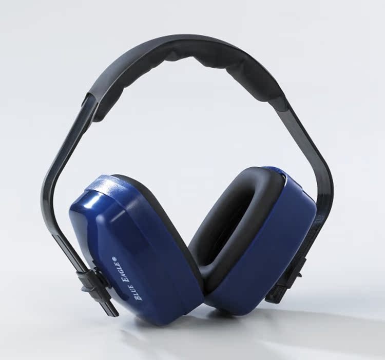 防隔音耳罩头戴式防噪音耳塞劳保射击学习睡眠护耳器工业防护蓝鹰