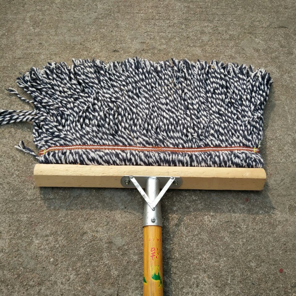 线拖把 木头木杆蓝白线拖把 水洗拖把 环保清洁棉纱拖把