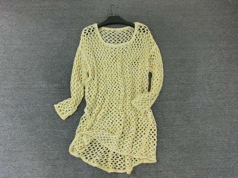 外贸原单 日韩时尚街头风宽松休闲 缕空织