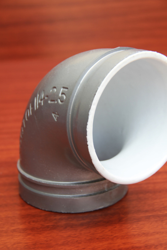 厂家直销 衬塑弯头60-325涂塑衬塑管件 银灰色蓝色饮用水弯头