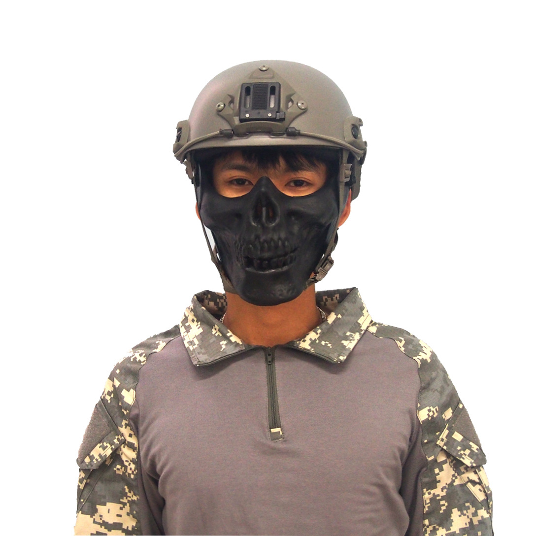 m03美军三代半脸骷髅面罩绝地求生吃鸡脸部安全防护面具军迷用品