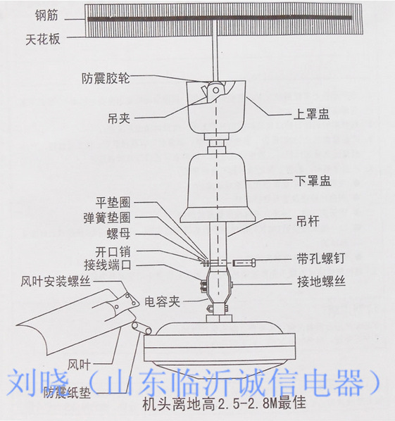 吊扇的安装方法图解图片