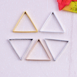 11mm三角形铜管圈 纯铜边框 服饰配件无缝圈批发 diy手工挂饰7257