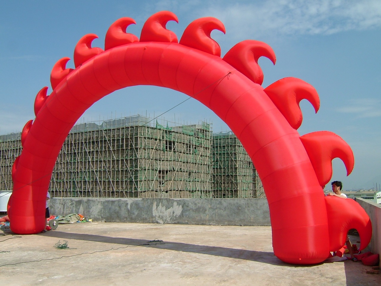 厂家批发零售定制充气拱门 气模拱门 充气双龙拱门 婚庆拱门