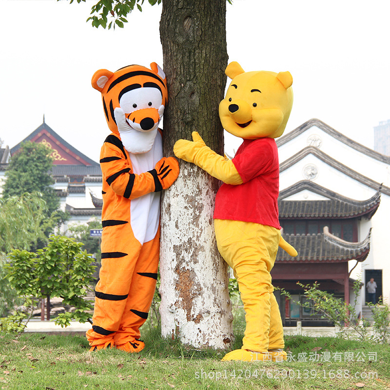 Pooh Bear Cartoon Doll Costume Winnie the Pooh Adult Wear Walking Opening Store Celebration Tigger Activity Doll Clothes