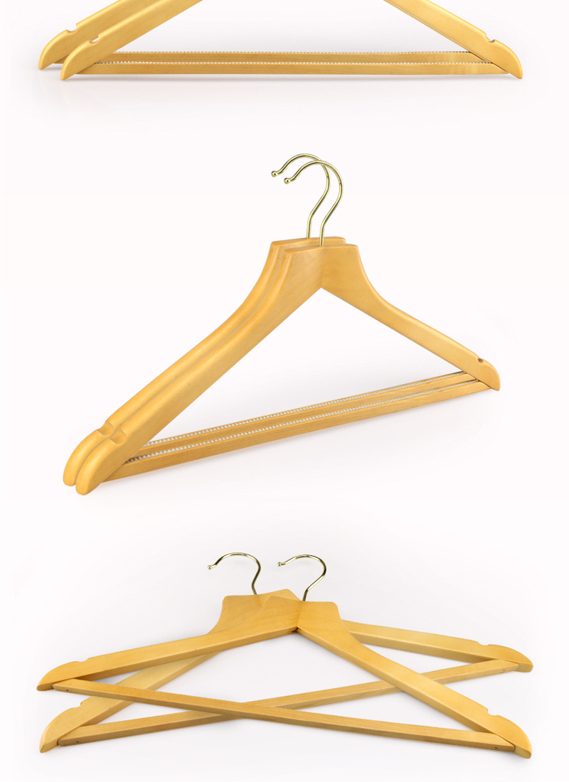 好娘子厂家专业生产木头衣架三角形木衣架本色木头衣架可来样定制