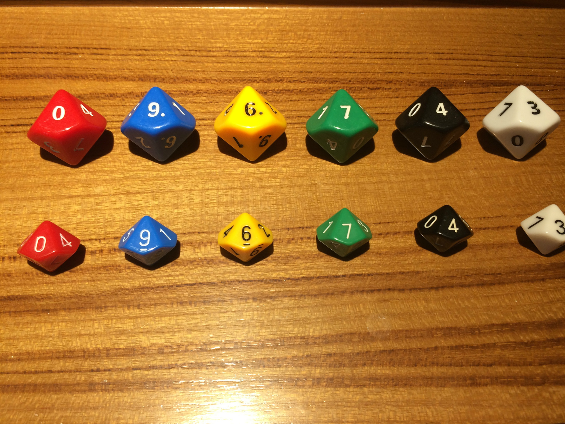 10面0-9透明彩色龙与地下城多面骰子white wolf吸血鬼千年潜藏