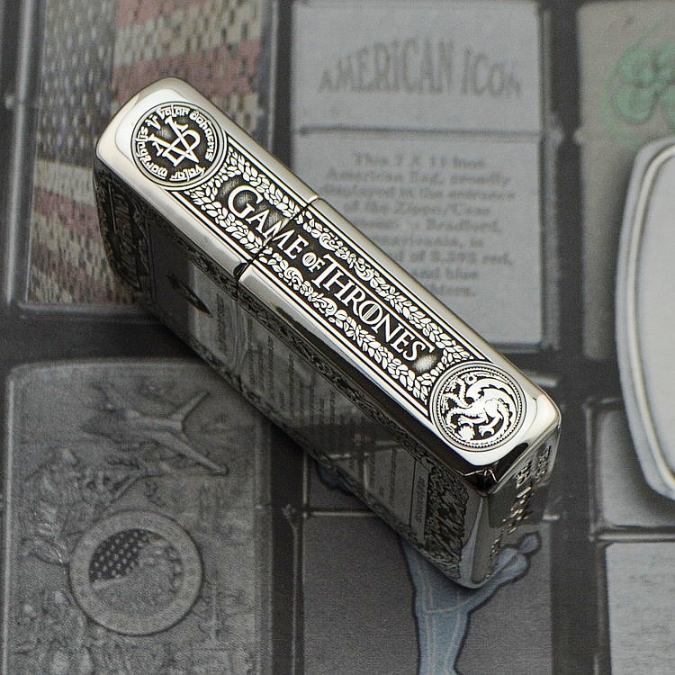 zippo 纯银五面精雕 冰与火之歌