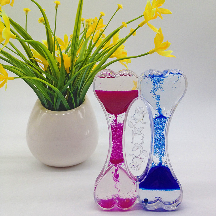 创意沙漏油滴摆件 双色爱心油漏家居装饰品摆件 情人礼品精品.