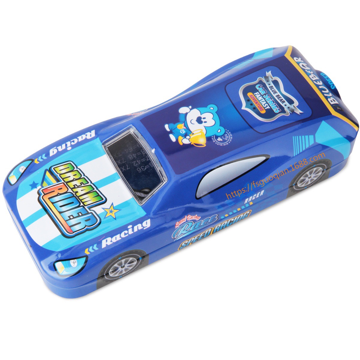 得力优酷3014汽车文具盒笔袋混炫酷跑车系列新品双层文具盒