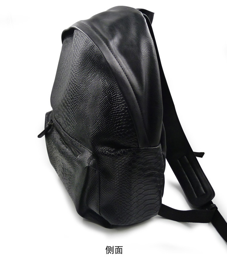 厂家定制创意款大容量蛇纹双肩包大学生书包笔记本电脑包批发