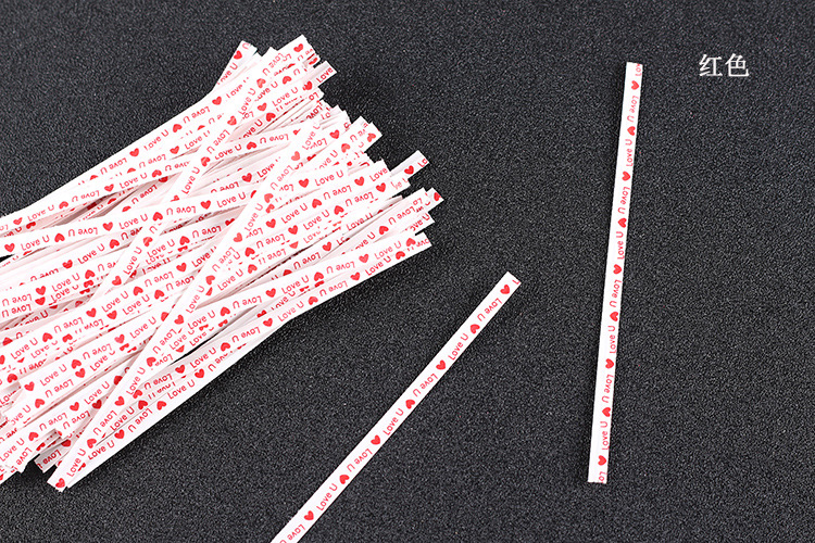 韩国吐司西点面包礼品牛皮纸包装封口条 扎丝扎带饼干袋封口10cm