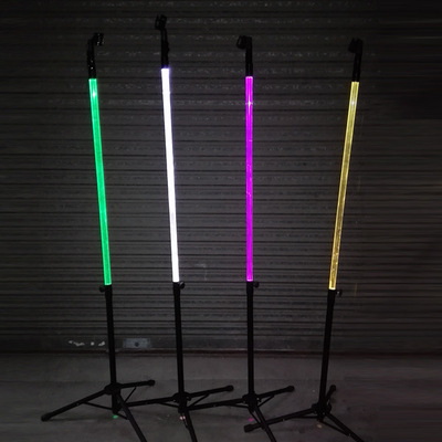 led发光麦架专利咪架演出舞台道具七彩发光麦克风架子