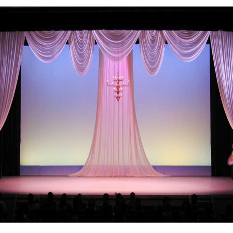 亨丽 厂家定制 大型电动舞台幕布 专用舞台拉幕 遥控开合舞台幕