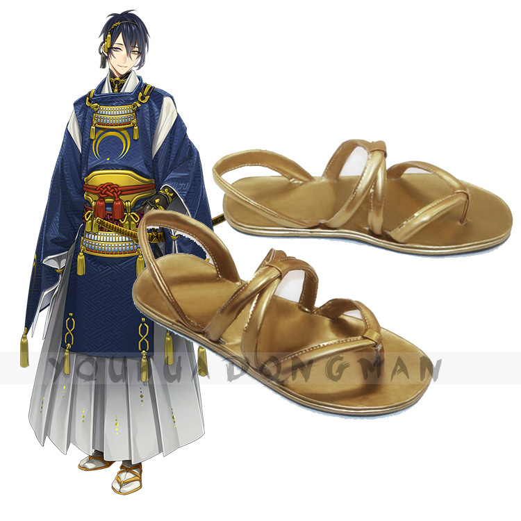 刀剑乱舞三日月宗近三条爷爷和服cosplay鞋cos动漫鞋道具衣服假发