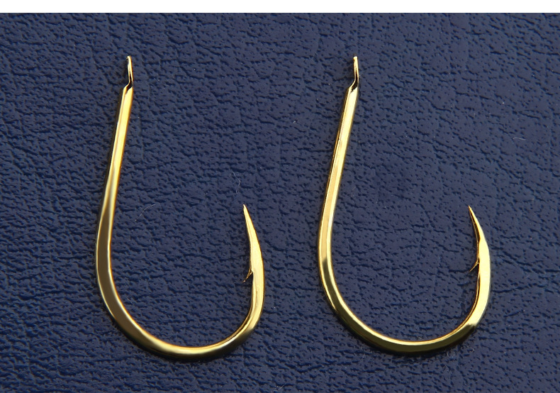 日本原装鱼钩散装批发千又金色胴打筏钓海钓有倒刺歪嘴渔具高碳钢