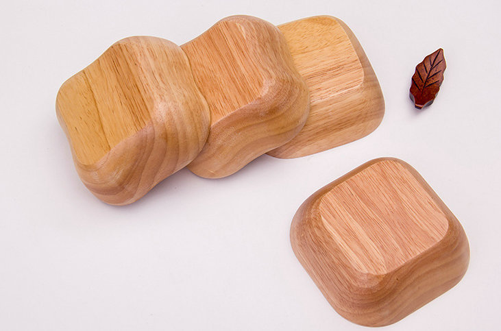 木制品厂家直销酒店原木本色榉木碟子厂家木碟定制可印logo.