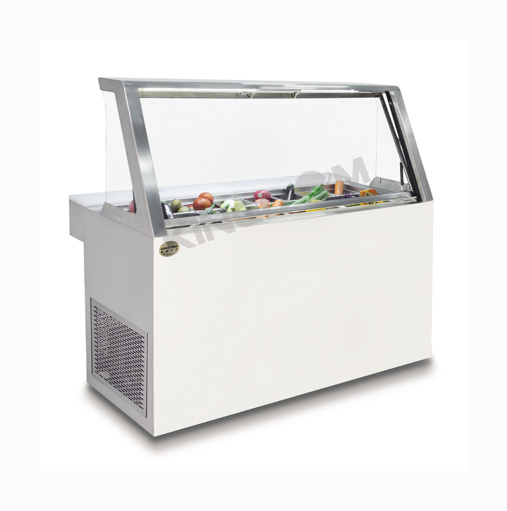 金城制冷 掀盖式三明治展示柜 冷藏沙拉吧操作台 披萨操作台