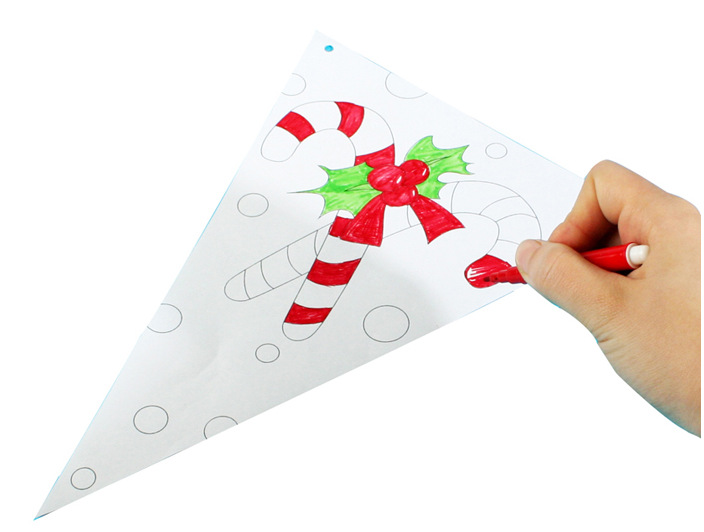 定制圣诞三角旗 儿童手工益智玩具 圣诞装饰品