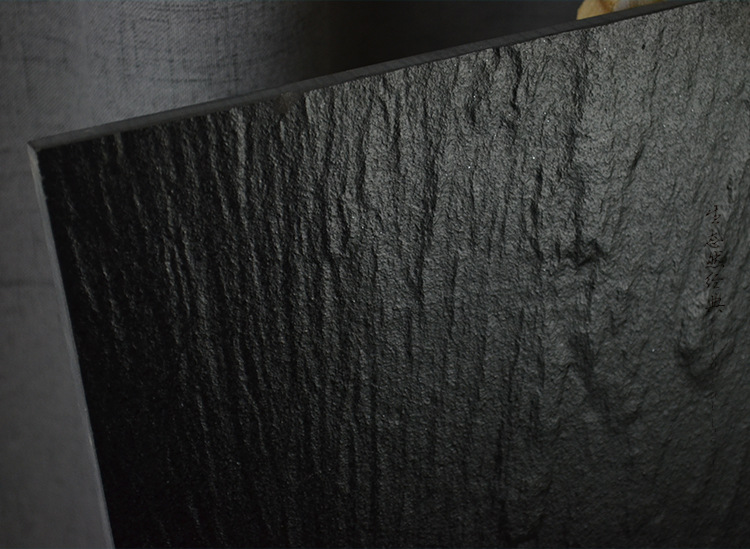 纯黑色地板砖 墙砖 瓷砖 通体全瓷客厅防滑地砖 600 凹凸仿古砖