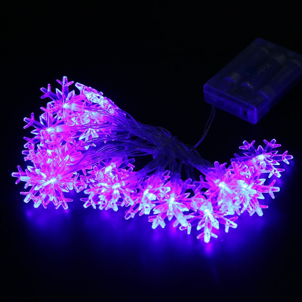 20led小雪花电池盒节日装饰灯串室内外装饰氛围灯