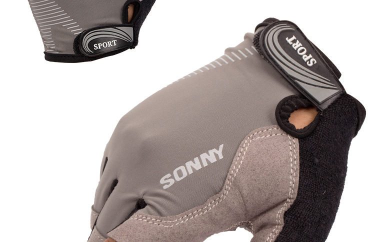 男半指户外运动骑行登山健身高弹冰丝防滑透气半指手套男一件代发