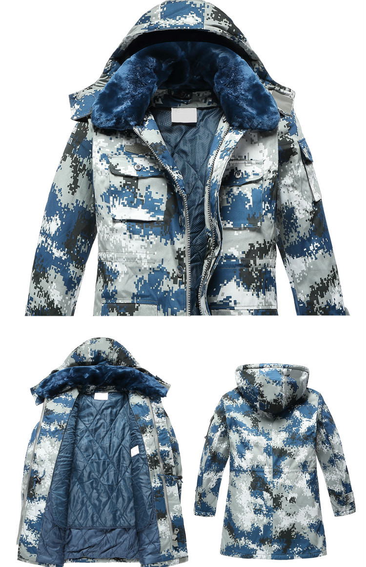 军大衣07荒漠迷彩大衣城市迷彩五井迷彩冬大衣保安执勤棉服保暖棉